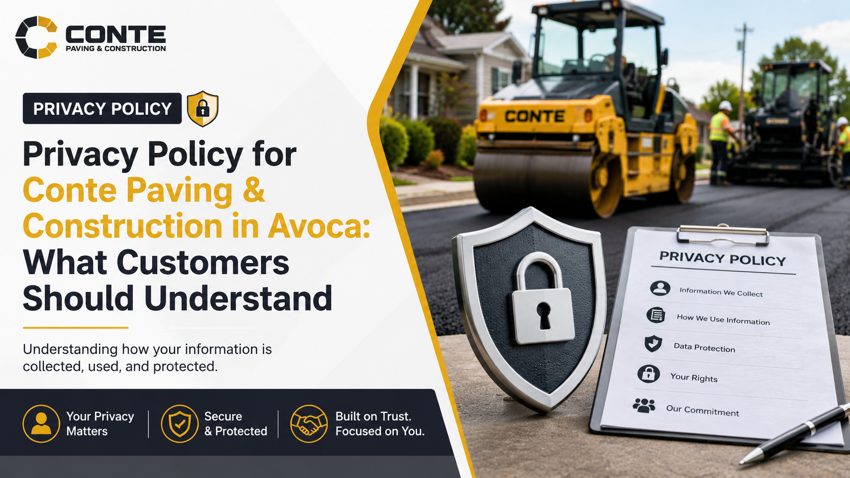 Privacy Policy for Conte Paving & Construction in Avoca: What Customers Should Understand